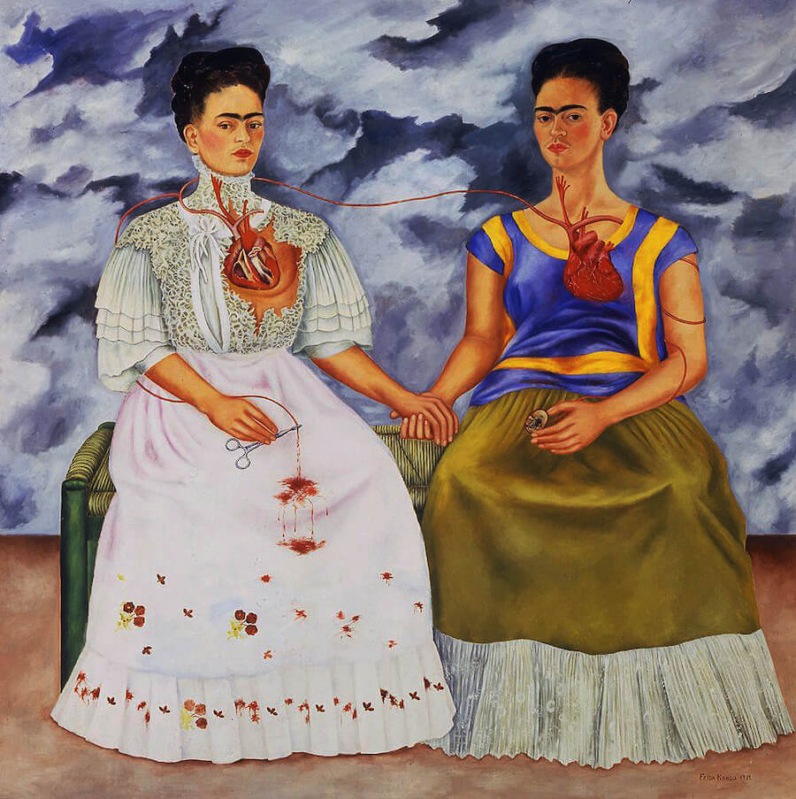 Schilderij 'de twee frida's'